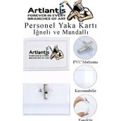 Personel Şeffaf Yaka Kartı İğneli ve Mandallı 10 Adet Pvc Yaka Kartlığı Kimlik Korumalı Büro Ofis Okul