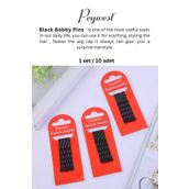 PEYWEST 10 Adet Black Bobby Pins Siyah Saç Tokası Tel Toka