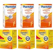 Pharmaton Vitality 30 Kapsül ve Supradyn Energy Focus 30 Tablet Seti x 3 Adet