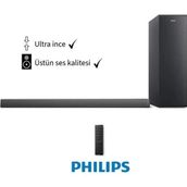 Philips 140Waat Ultra ince Üstün ses kalitesi Dolby Audio 2.1 Kanal-derin bas Ses Sistemi & Soundbar