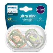 Philips Avent 6-18 Ay 2'li Erkek Bebek Renkli Ultra Air Emzik