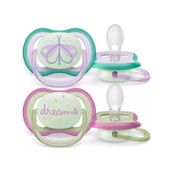 Philips Avent SCF376/19 Ultra Air 0-6 Ay 2'li Kız Gece Emzik