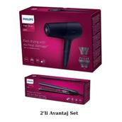 Philips BHD510/10 2300 W Saç Kurutma Makinesi ve BHS732/00 Argan Yağlı UV Korumalı Saç Düzleştirici