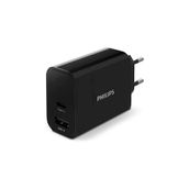 Philips DLP2621/12 USB A ve Type-C Çift Çıkışlı 30 W Siyah Şarj Adaptörü