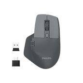 Philips SPK7858 Gri Optik Şarjlı Sessiz Kablosuz Mouse