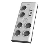 Philips SPN7060WA/62 5 USB Şarj Bağlantı 1 Usb-C 15 W ve 4 Usb-A 20 W 900j 2 m Örgü Kablo 6'lı Akım Korumalı Priz