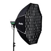 Phottix Solas Octagon 121,9 cm/122 cm kamera aydınlatma Solas Octagon stüdyo ışığı ile ızgara 121,9 cm/122 cm, siyah (PH82616)