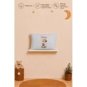 Pia Baby İsimli Erkek Bebek Yastık Kılıfı 35X45 Cm %100 Pamuk Organik Baskılı İsme Özel Bebek Hediyesi