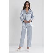 Pierre Cardin 1438 Mist Kadın Saten Dantelli Pijama Takımı