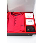 Pierre Cardin 2000 Bordo Pijama Çamaşır Çorap Set