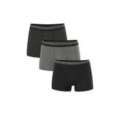 Pierre Cardin 3'lü Çizgili/Düz Erkek Boxer