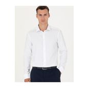 Pierre Cardin 50275511-VR013 Beyaz Desenli Erkek Gömlek