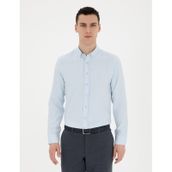 Pierre Cardin 50289396-VR003 Açık Mavi Desenli Erkek Gömlek