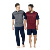 Pierre Cardin 5452 Erkek Pamuk Jakarlı 3'lü Pijama Takım