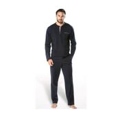 Pierre Cardin 5454 Erkek Uzun Kollu Penye Pijama Takımı, Lacivert, M Beden