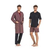 Pierre Cardin 5560 5'li Çeyizlik Röbdoşambır Erkek Pijama Takım