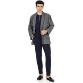 Pierre Cardin 5610 Erkek Çeyizlik Rop Pijama Takım-Lacivert Lacivert XL