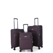 Pierre Cardin 6000 3'lü Set Antrasit Ultra Light Hafif Lüx Kumaş Tekerlekli Valiz