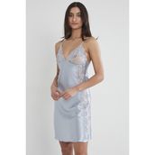 Pierre Cardin 624 Mist Saten Güpürlü Gecelik