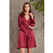 Pierre Cardin Bordo 4'lü Gecelik Çeyiz Takım