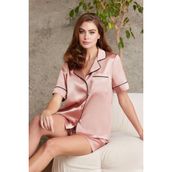 Pierre Cardin Brandy Kadın Saten Biyeli Pijama Takımı 1205