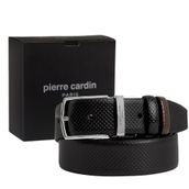 Pierre Cardin Çift Taraflı Deri Erkek Kemeri (En 3,5 cm) PCCİFT04 (Siyah/Kahve, 110 CM)