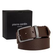 Pierre Cardin Çift Yönlü Deri Erkek Kemeri (En 4 cm) PC4099 (Kahve, 115 CM)