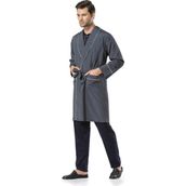 Pierre Cardin Erkek 5li Penye Robdöşambr Pijama Seti Lacivert Konforlu Tasarım