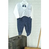 Pierre Cardin Erkek Bebek Tulumu Papyonlu Pamuk 301457