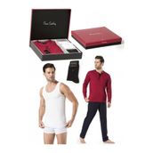 Pierre Cardin Erkek Bordo Pamuklu Pijama Takımı, M Beden