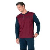 Pierre Cardin Erkek Bordo Uzun Kollu Düğmeli Pijama Takımı, S Beden