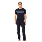 Pierre Cardin Erkek Kısa Kollu Bisiklet Yaka Penye Pijama Takımı, Lacivert, 2XL