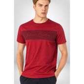 Pierre Cardin Erkek Kısa Kollu Pijama Takımı, Bordo, XL