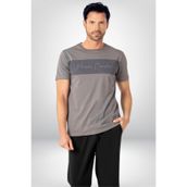 Pierre Cardin Erkek Kısa Kollu Pijama Takımı, Gri, XL
