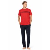 Pierre Cardin Erkek Penye Kısakol Pijama Takımı, Kırmızı, 2XL TYBLXCPWJ4LGHN2A47