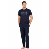 Pierre Cardin Erkek Penye Kısakol Pijama Takımı, Lacivert, 2XL TYBMEOVZB0GXK5VY58