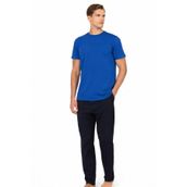 Pierre Cardin Erkek Penye Kısakol Pijama Takımı, Saks, S Beden