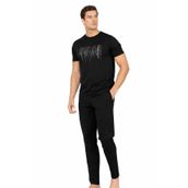 Pierre Cardin Erkek Penye Kısakol Pijama Takımı, Siyah, 2XL TYB751M27JY70KKR33