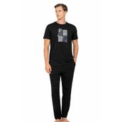Pierre Cardin Erkek Penye Kısakol Pijama Takımı, Siyah, S Beden TYBO0BKVMCX9T3ET75