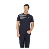 Pierre Cardin Erkek Pijama Takımı,%100 Pamuk, Geometrik Desen, Lacivert, S Beden