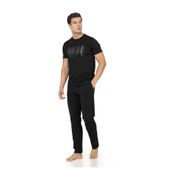 Pierre Cardin Erkek Pijama Takımı,%100 Pamuk, Kısa Kol, Siyah, L Beden