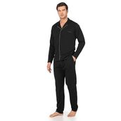 Pierre Cardin Erkek Siyah Pijama Takımı,%100 Polyester, L Beden