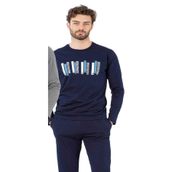 Pierre Cardin Erkek Uzun Kol Pijama Takımı, Lacivert, S Beden