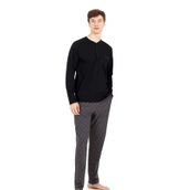 Pierre Cardin Erkek Uzun Kol Pijama Takımı, Lacivert, XL Beden