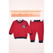 Pierre Cardin Kadife Kışlık Bebek Takımı 300784 - 9 - 12 Ay - Bordo