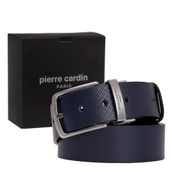 Pierre Cardin Lacivert Çift Yönlü Deri Erkek Kemer (En 4 cm) PC-4099D9I (Lacivert, 130 CM)