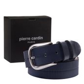 Pierre Cardin Lacivert Deri Erkek Kemeri PC-4160L4P (Lacivert, 115 CM)
