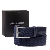 Pierre Cardin Lacivert Örgü Erkek Kemer PC-1745P6Z (Lacivert, 125 CM)