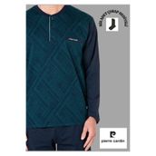 pierre cardin paris Pierre Cardin Pamuk Pijama Takımı, L, THCL6VR08PC, Yeşil, erkek