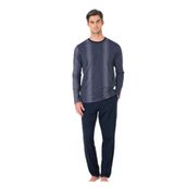 pierre cardin paris Pierre Cardin Pamuklu Pijama Takımı, 2XL, QP6K1E0K5R, Lacivert, erkek